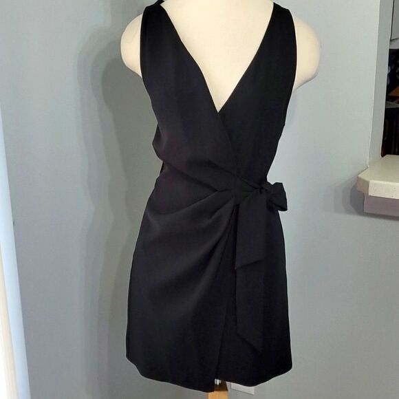 ZARA trf, little black dress. Razor back. With tie at waist. Size small. Career. - Picture 2 of 12